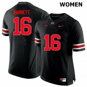 Women's Ohio State Buckeyes #16 J.T. Barrett Black Nike NCAA Limited College Football Jersey November NDT8844ST